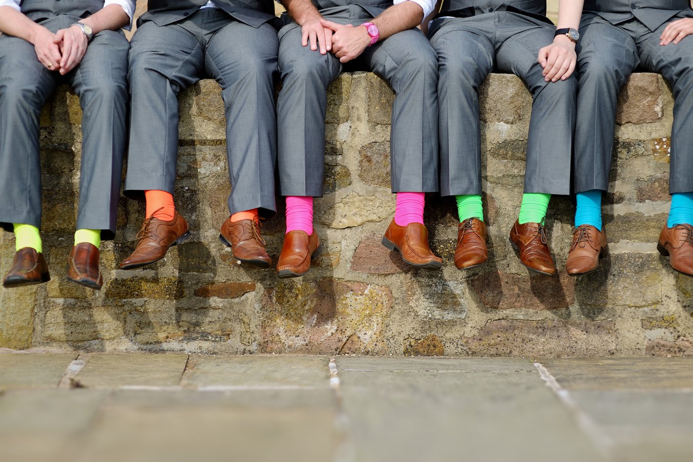 Colorful Socks of Groomsmen